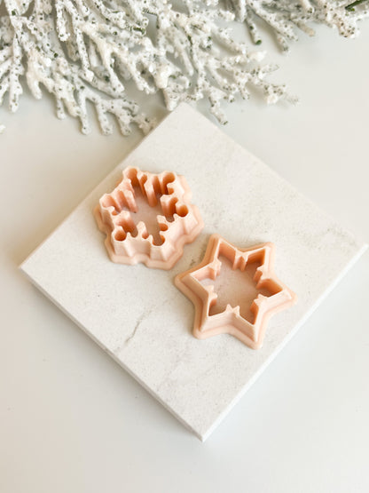 Snowflake Set Clay Cutter | Winter-Themed Polymer Clay Cutter Set for DIY Jewelry and Crafts