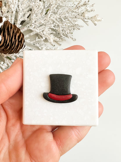Top Hat Clay Cutter | Classic Top Hat Polymer Clay Cutter for DIY Earrings and Accessories