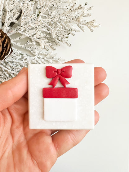 Christmas Present Clay Cutter | Christmas Present Polymer Clay Cutter for DIY Holiday Earrings Gift-Themed Jewelry and Festive Handmade Accessories