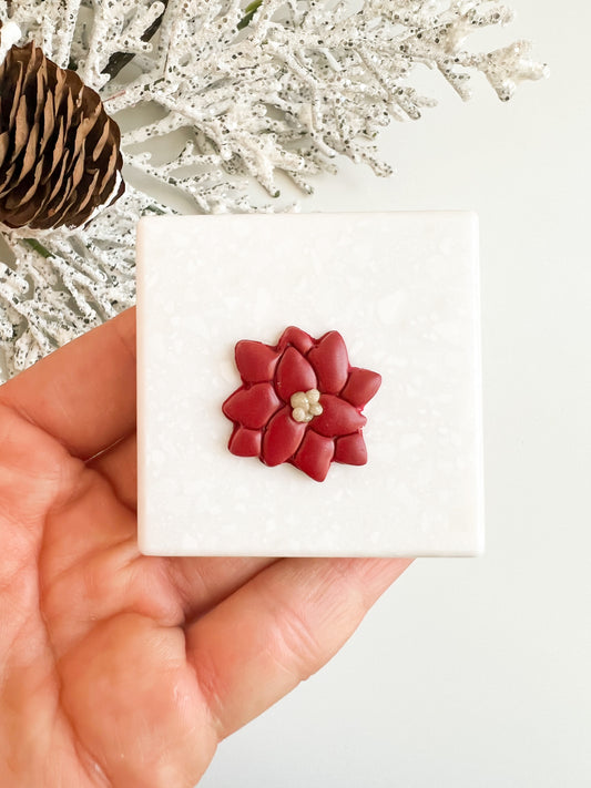 Poinsettia No. 1 Clay Cutter | Festive Poinsettia Polymer Clay Cutter for DIY Jewelry and Crafts