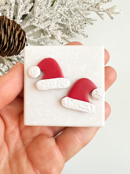 Santa Hat Clay Cutter | Festive Santa Hat Polymer Clay Cutter for DIY Earrings and Crafts