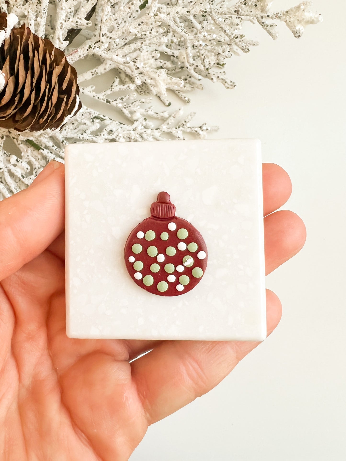 Ornament No. 1 Clay Cutter | Classic Christmas Ornament Polymer Clay Cutter for Holiday Jewelry and Decorations