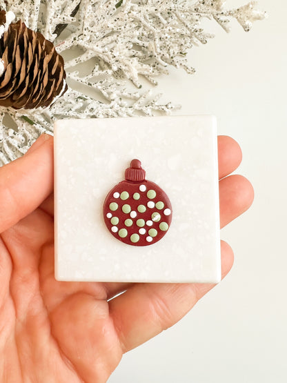 Ornament No. 1 Clay Cutter | Classic Christmas Ornament Polymer Clay Cutter for Holiday Jewelry and Decorations