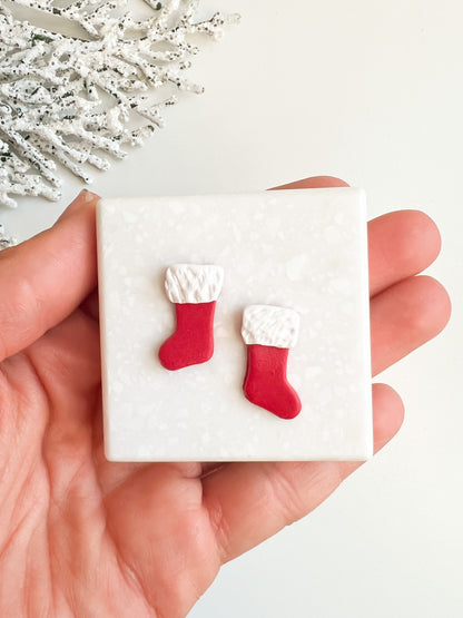 Christmas Stocking Set Clay Cutter | Christmas Stocking Polymer Clay Cutter Set for DIY Holiday Earrings Christmas Jewelry and Festive Handmade Crafts
