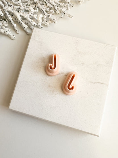 Candy Cane Clay Cutter | Candy Cane Polymer Clay Cutter for DIY Holiday Earrings Festive Jewelry and Handmade Christmas Accessories