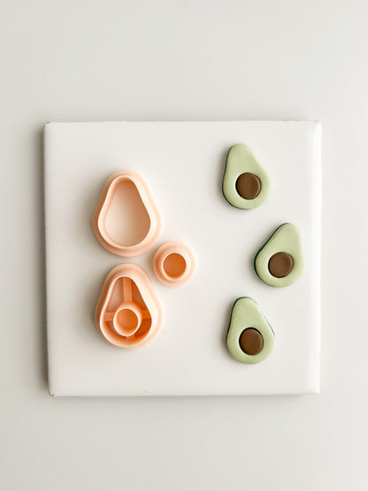 Avocado Clay Cutter | Avocado Polymer Clay Cutter for DIY Food Earrings Healthy-Themed Jewelry and Handmade Cute Accessories