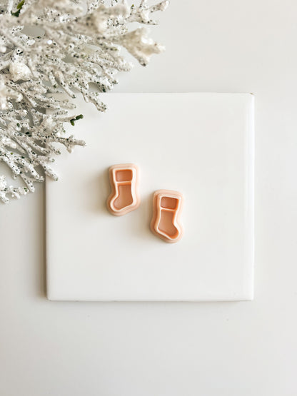 Christmas Stocking Set Clay Cutter | Christmas Stocking Polymer Clay Cutter Set for DIY Holiday Earrings Christmas Jewelry and Festive Handmade Crafts