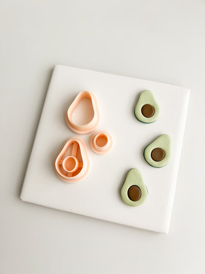 Avocado Clay Cutter | Avocado Polymer Clay Cutter for DIY Food Earrings Healthy-Themed Jewelry and Handmade Cute Accessories