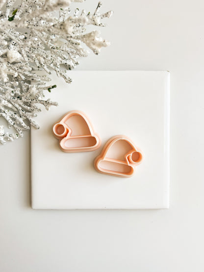 Santa Hat Clay Cutter | Festive Santa Hat Polymer Clay Cutter for DIY Earrings and Crafts