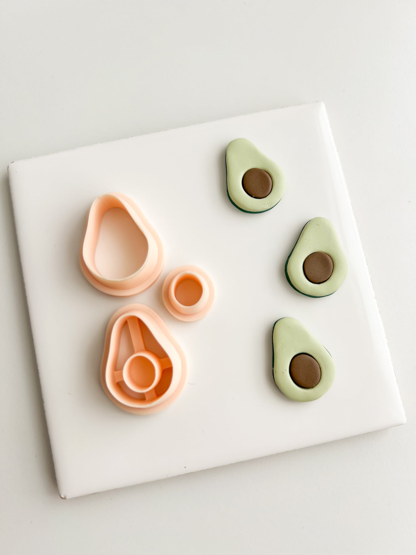 Avocado Clay Cutter | Avocado Polymer Clay Cutter for DIY Food Earrings Healthy-Themed Jewelry and Handmade Cute Accessories