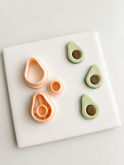 Avocado Clay Cutter | Avocado Polymer Clay Cutter for DIY Food Earrings Healthy-Themed Jewelry and Handmade Cute Accessories