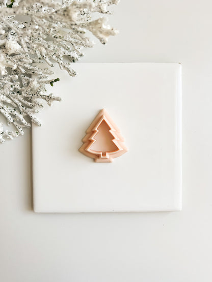 Tree No. 3 Clay Cutter | Winter Tree Polymer Clay Cutter for DIY Earrings and Holiday Baking