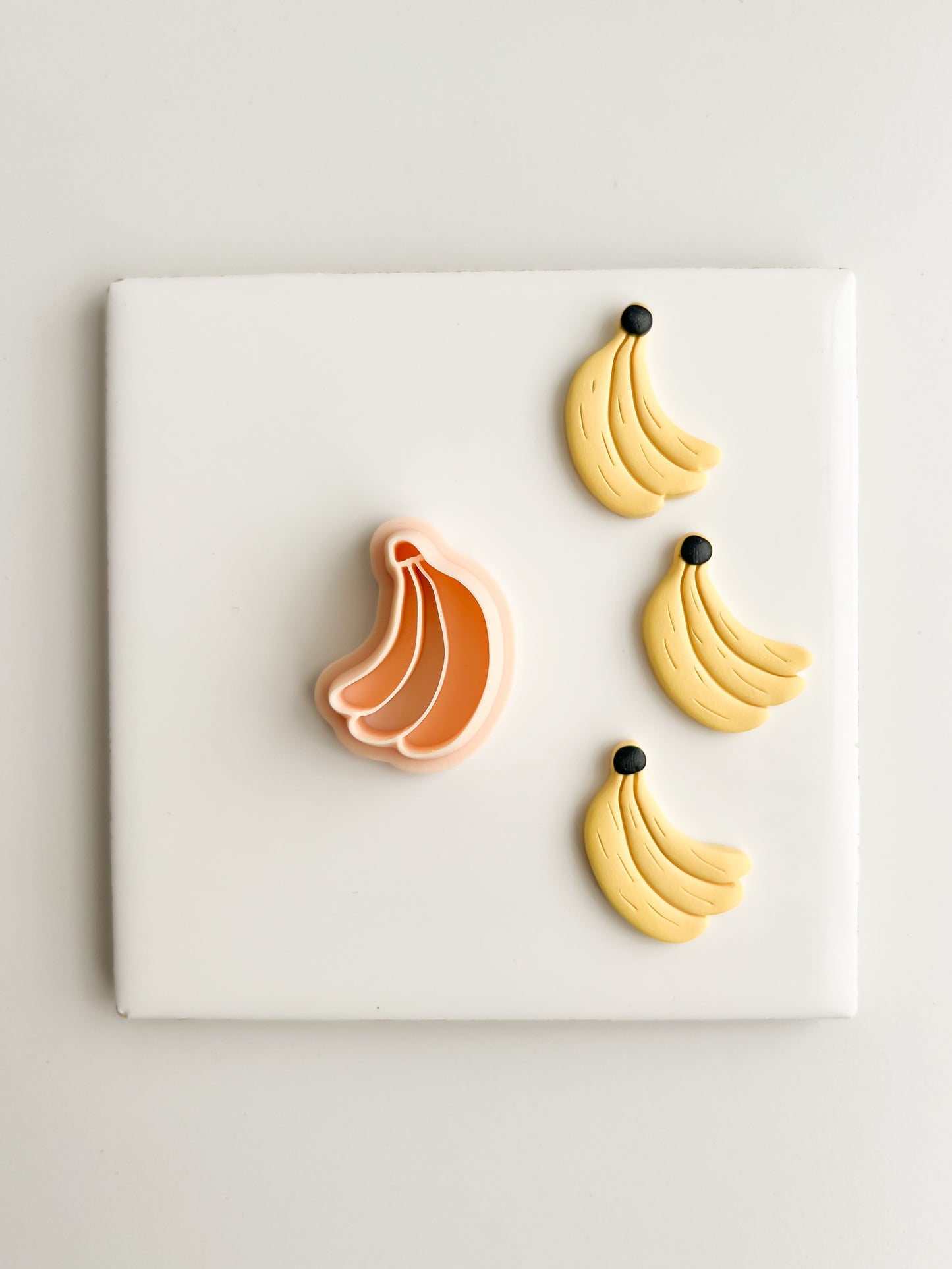 Banana Clay Letter | Banana Clay Letter Polymer Clay Cutter for DIY Food Earrings Fruit-Themed Jewelry and Handmade Cute Accessories