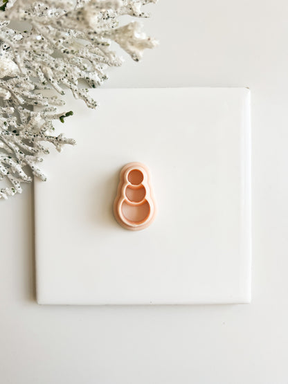 Snowman Clay Cutter | Classic Christmas Polymer Clay Cutter for Jewelry, Baking, and Crafts