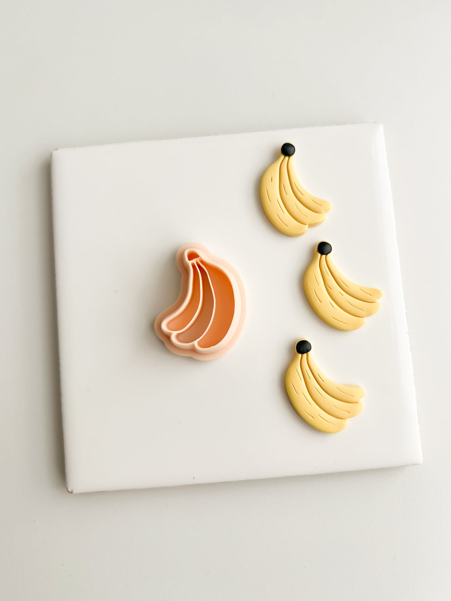 Banana Clay Letter | Banana Clay Letter Polymer Clay Cutter for DIY Food Earrings Fruit-Themed Jewelry and Handmade Cute Accessories