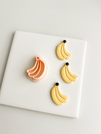 Banana Clay Letter | Banana Clay Letter Polymer Clay Cutter for DIY Food Earrings Fruit-Themed Jewelry and Handmade Cute Accessories