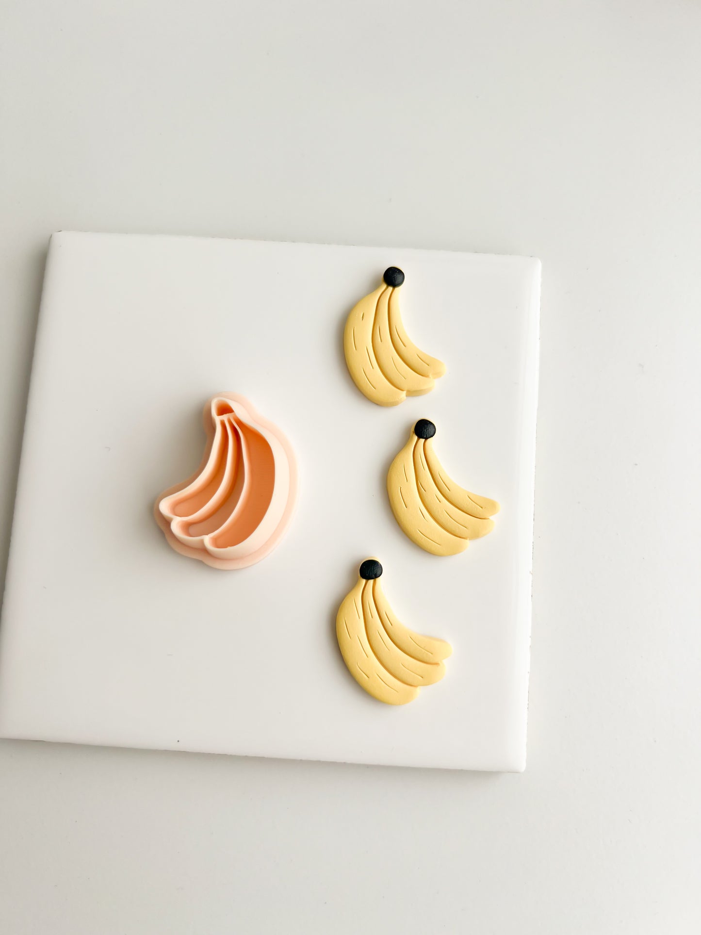 Banana Clay Letter | Banana Clay Letter Polymer Clay Cutter for DIY Food Earrings Fruit-Themed Jewelry and Handmade Cute Accessories