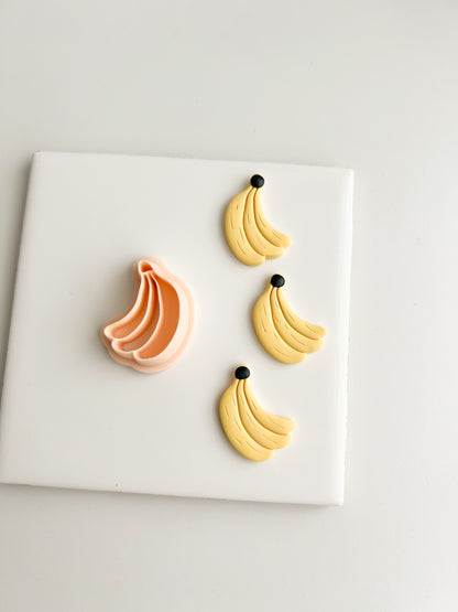 Banana Clay Letter | Banana Clay Letter Polymer Clay Cutter for DIY Food Earrings Fruit-Themed Jewelry and Handmade Cute Accessories