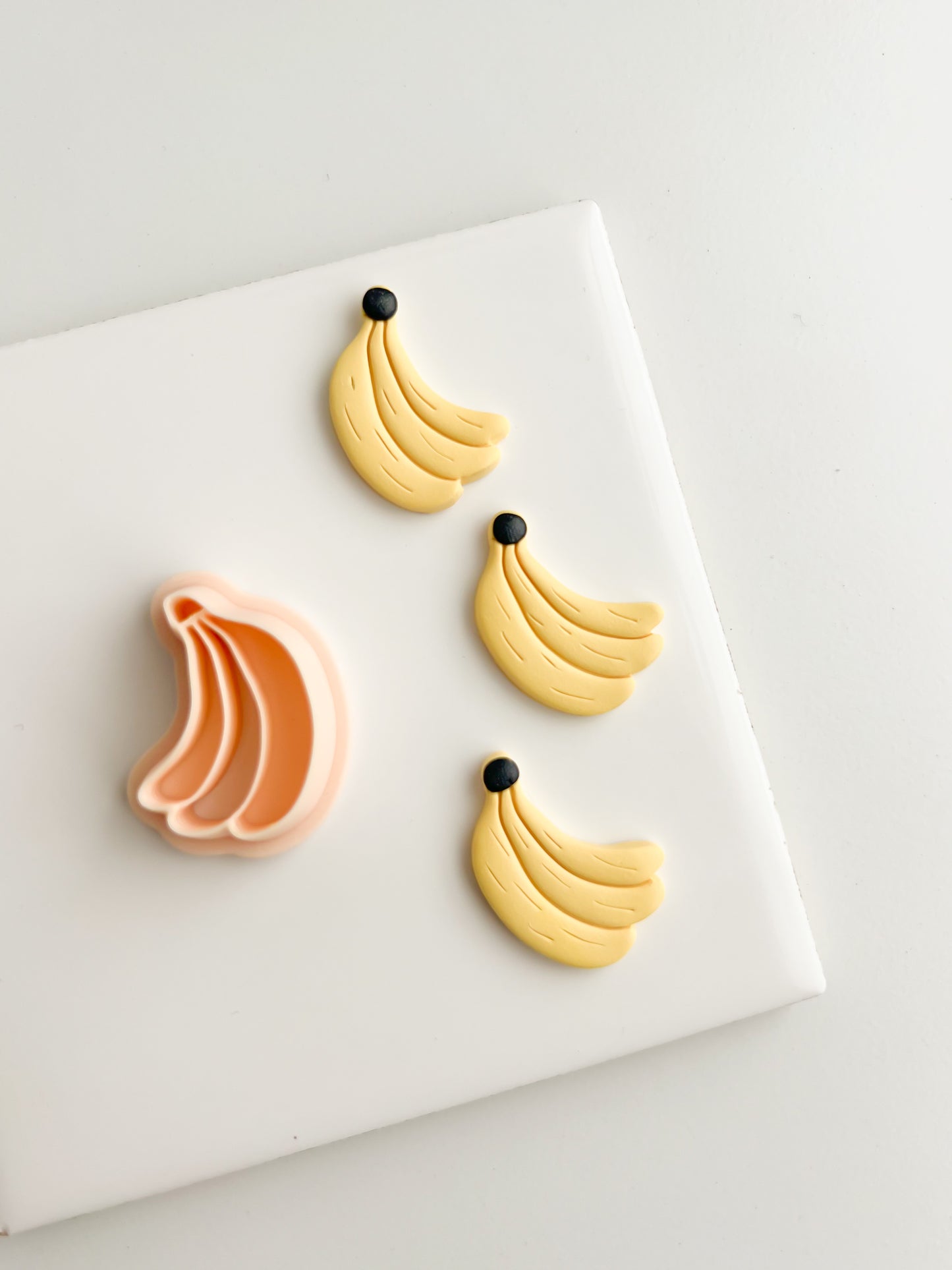 Banana Clay Letter | Banana Clay Letter Polymer Clay Cutter for DIY Food Earrings Fruit-Themed Jewelry and Handmade Cute Accessories