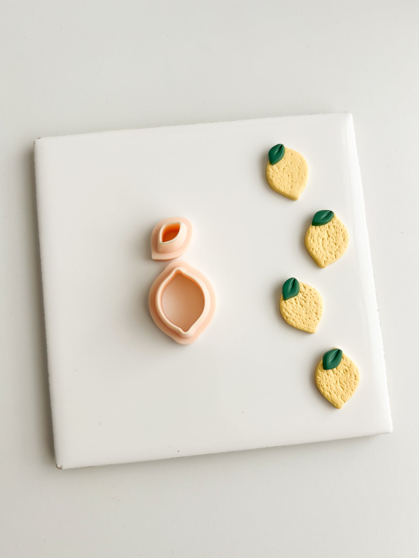 Lemon No. 2 Clay Cutter | Lemon No. 2 Polymer Clay Cutter for DIY Citrus Earrings Fruit-Themed Jewelry and Handmade Summer Accessories