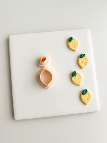 Lemon No. 2 Clay Cutter | Lemon No. 2 Polymer Clay Cutter for DIY Citrus Earrings Fruit-Themed Jewelry and Handmade Summer Accessories