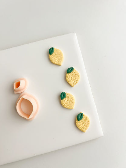 Lemon No. 2 Clay Cutter | Lemon No. 2 Polymer Clay Cutter for DIY Citrus Earrings Fruit-Themed Jewelry and Handmade Summer Accessories
