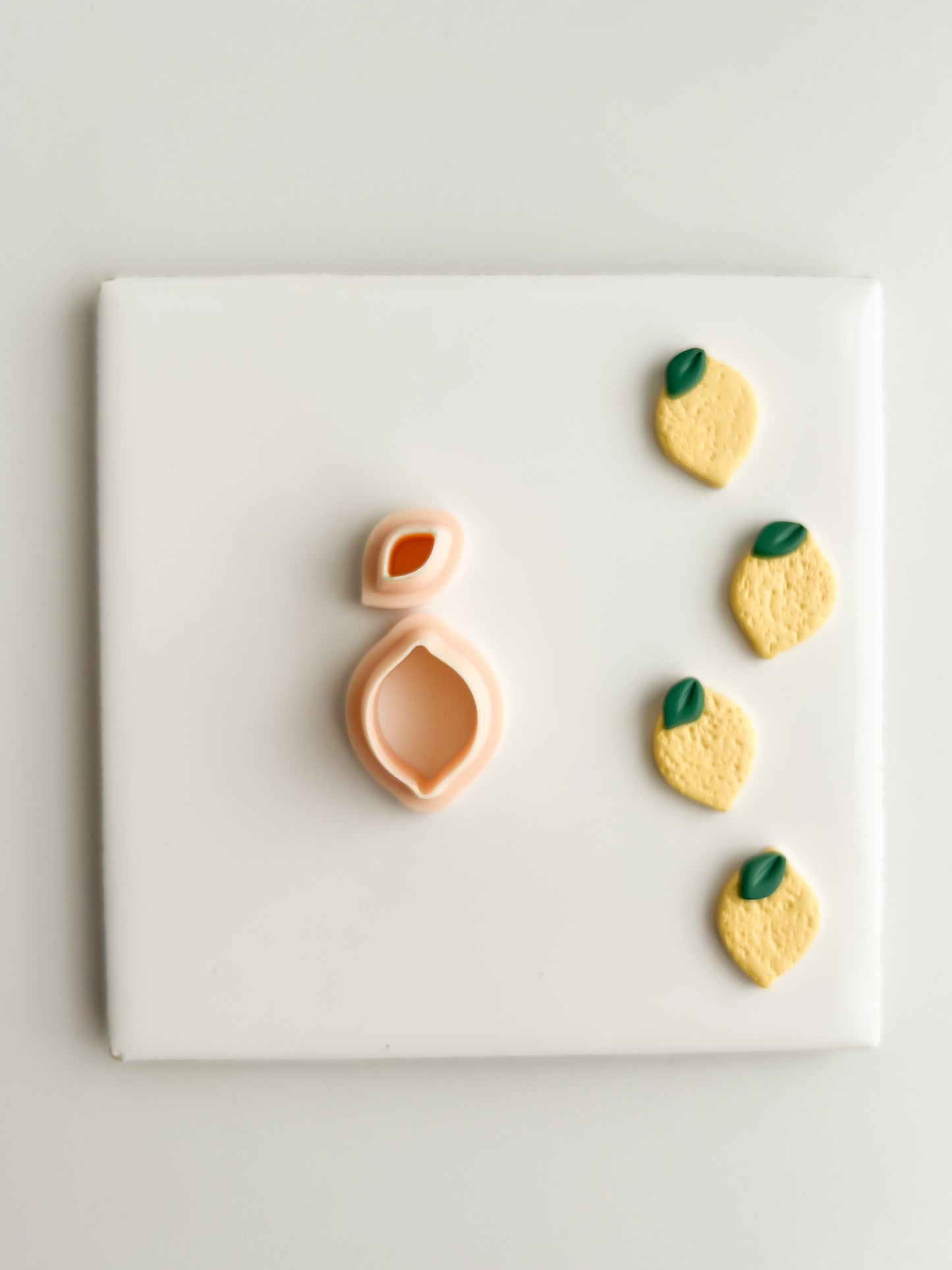 Lemon No. 2 Clay Cutter | Lemon No. 2 Polymer Clay Cutter for DIY Citrus Earrings Fruit-Themed Jewelry and Handmade Summer Accessories