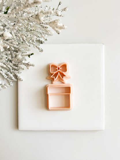 Christmas Present Clay Cutter | Christmas Present Polymer Clay Cutter for DIY Holiday Earrings Gift-Themed Jewelry and Festive Handmade Accessories