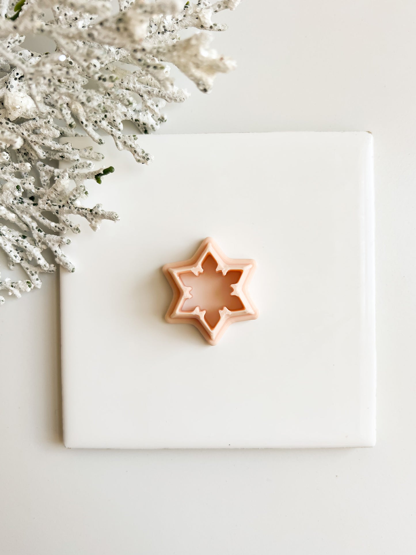Snowflake No. 2 Clay Cutter | Winter Snowflake Polymer Clay Cutter for DIY Earrings and Baking