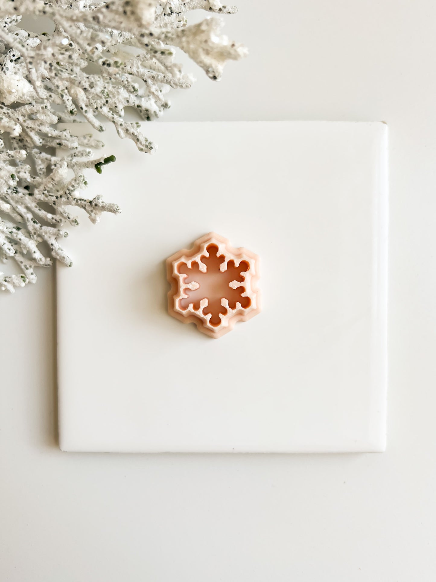 Snowflake No. 1 Clay Cutter | Christmas Snowflake Polymer Clay Cutter for Jewelry and Seasonal Crafts