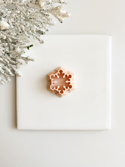 Snowflake No. 1 Clay Cutter | Christmas Snowflake Polymer Clay Cutter for Jewelry and Seasonal Crafts