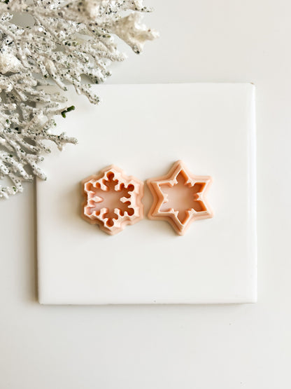 Snowflake Set Clay Cutter | Winter-Themed Polymer Clay Cutter Set for DIY Jewelry and Crafts
