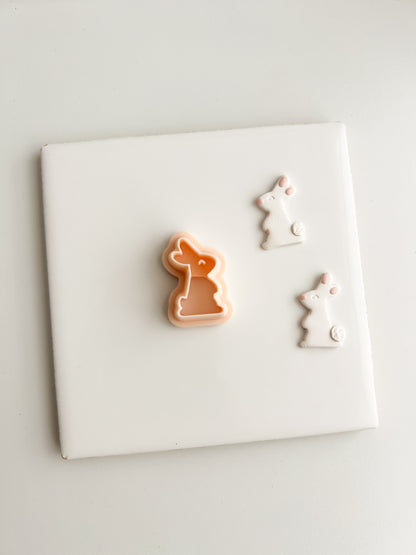 Standing Bunny No. 2 Clay Cutter | Standing Bunny No. 2 Polymer Clay Cutter for DIY Spring Earrings Bunny-Themed Jewelry and Handmade Cute Accessories