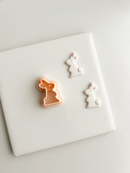 Standing Bunny No. 2 Clay Cutter | Standing Bunny No. 2 Polymer Clay Cutter for DIY Spring Earrings Bunny-Themed Jewelry and Handmade Cute Accessories