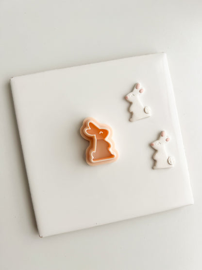 Standing Bunny No. 2 Clay Cutter | Standing Bunny No. 2 Polymer Clay Cutter for DIY Spring Earrings Bunny-Themed Jewelry and Handmade Cute Accessories