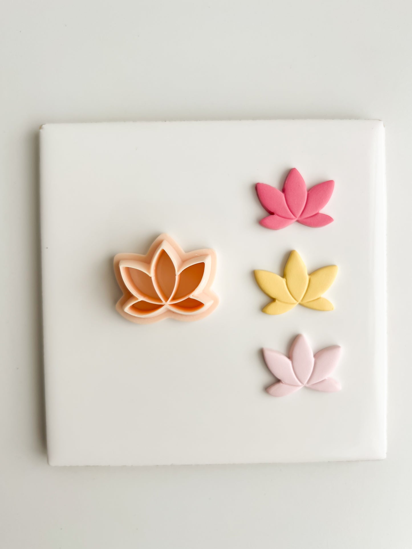 Lotus No. 3 Flower Clay Cutter | Lotus No. 3 Flower Polymer Clay Cutter for DIY Spiritual Earrings Zen Jewelry and Handmade Boho Accessories