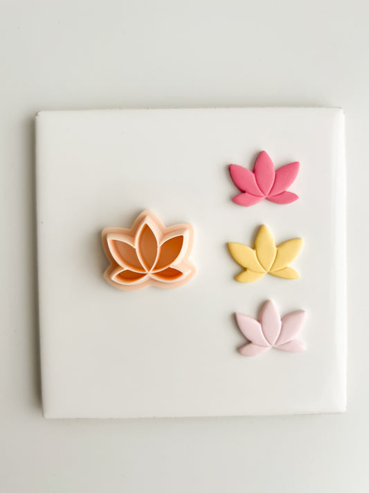 Lotus No. 3 Flower Clay Cutter | Lotus No. 3 Flower Polymer Clay Cutter for DIY Spiritual Earrings Zen Jewelry and Handmade Boho Accessories