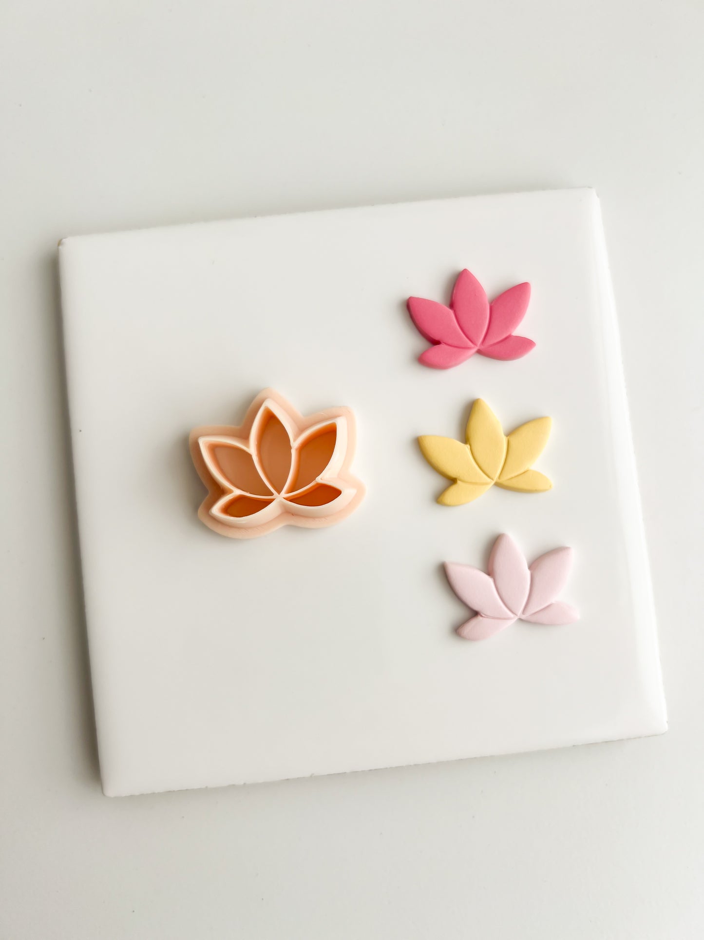 Lotus No. 3 Flower Clay Cutter | Lotus No. 3 Flower Polymer Clay Cutter for DIY Spiritual Earrings Zen Jewelry and Handmade Boho Accessories