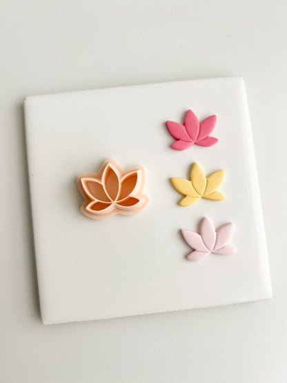 Lotus No. 3 Flower Clay Cutter | Lotus No. 3 Flower Polymer Clay Cutter for DIY Spiritual Earrings Zen Jewelry and Handmade Boho Accessories