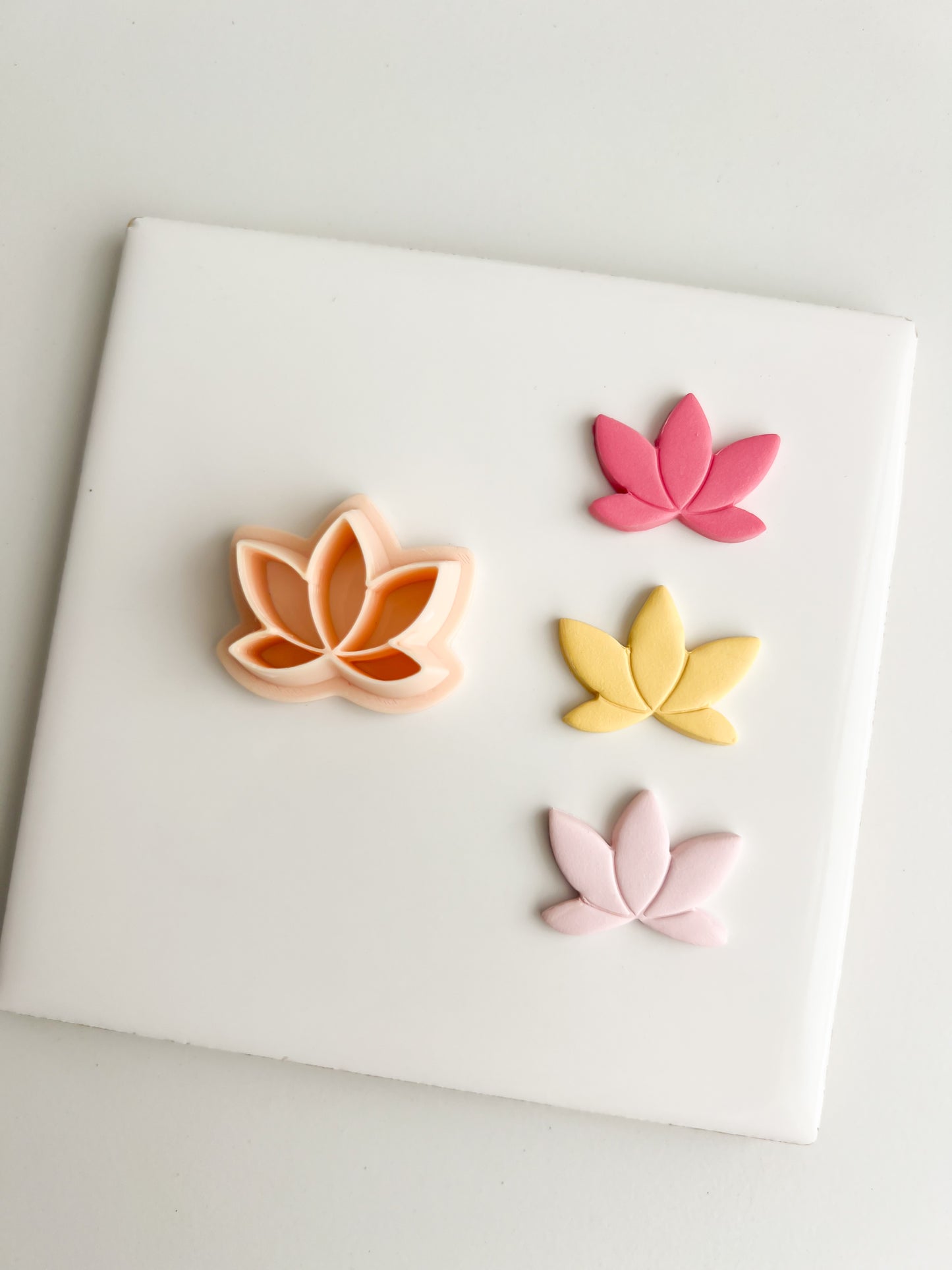 Lotus No. 3 Flower Clay Cutter | Lotus No. 3 Flower Polymer Clay Cutter for DIY Spiritual Earrings Zen Jewelry and Handmade Boho Accessories