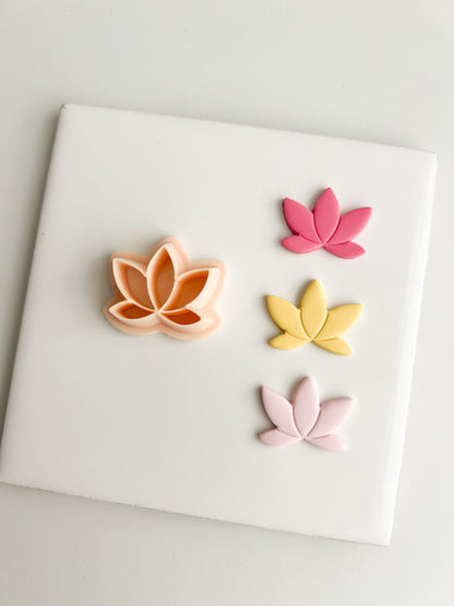 Lotus No. 3 Flower Clay Cutter | Lotus No. 3 Flower Polymer Clay Cutter for DIY Spiritual Earrings Zen Jewelry and Handmade Boho Accessories