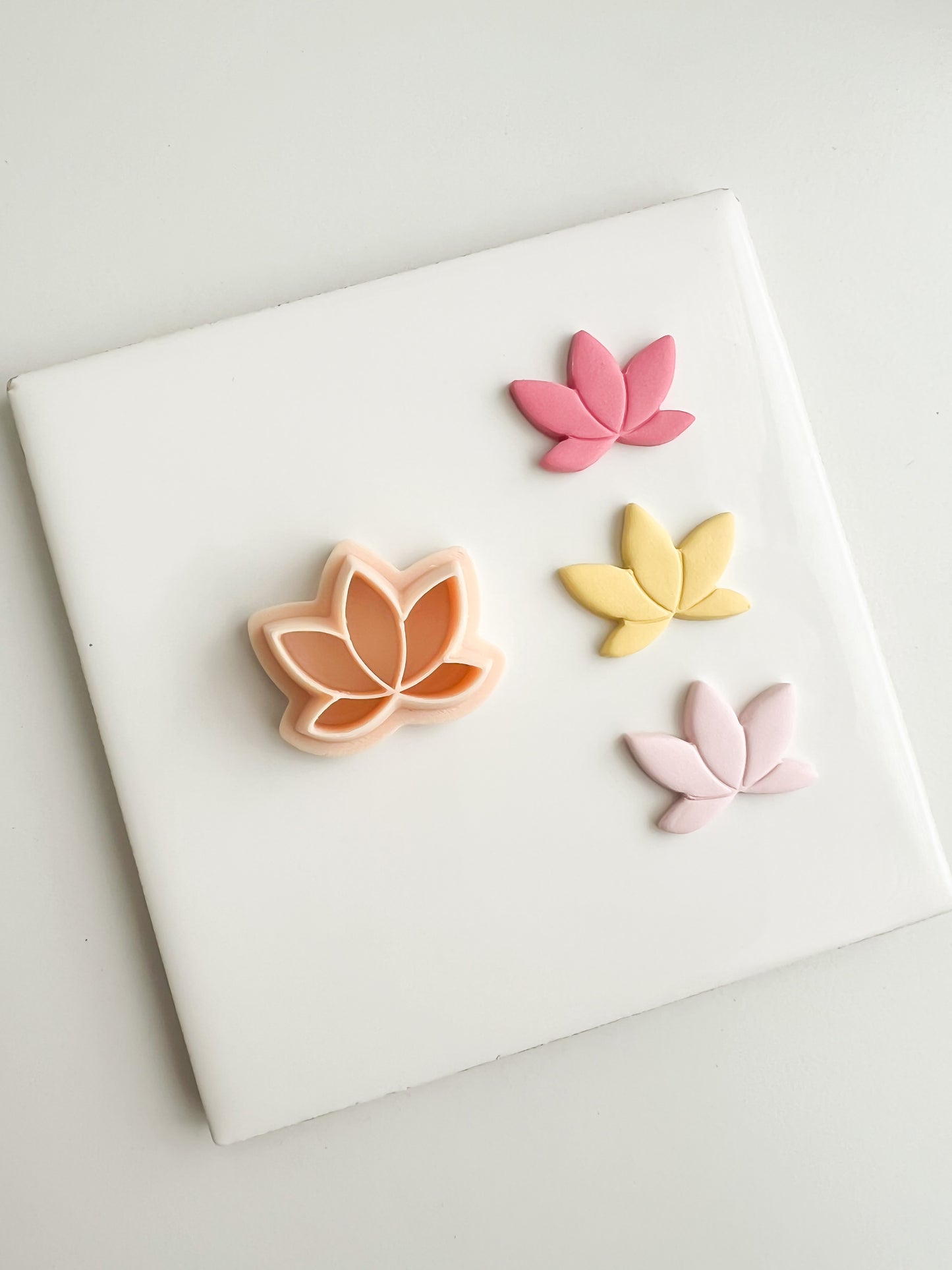 Lotus No. 3 Flower Clay Cutter | Lotus No. 3 Flower Polymer Clay Cutter for DIY Spiritual Earrings Zen Jewelry and Handmade Boho Accessories