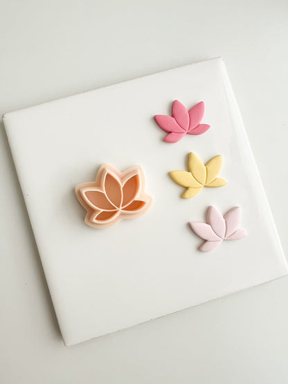 Lotus No. 3 Flower Clay Cutter | Lotus No. 3 Flower Polymer Clay Cutter for DIY Spiritual Earrings Zen Jewelry and Handmade Boho Accessories