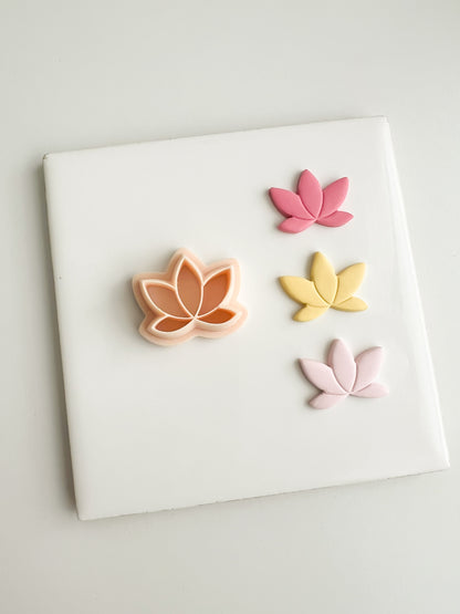 Lotus No. 3 Flower Clay Cutter | Lotus No. 3 Flower Polymer Clay Cutter for DIY Spiritual Earrings Zen Jewelry and Handmade Boho Accessories