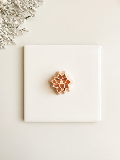 Poinsettia No. 1 Clay Cutter | Festive Poinsettia Polymer Clay Cutter for DIY Jewelry and Crafts