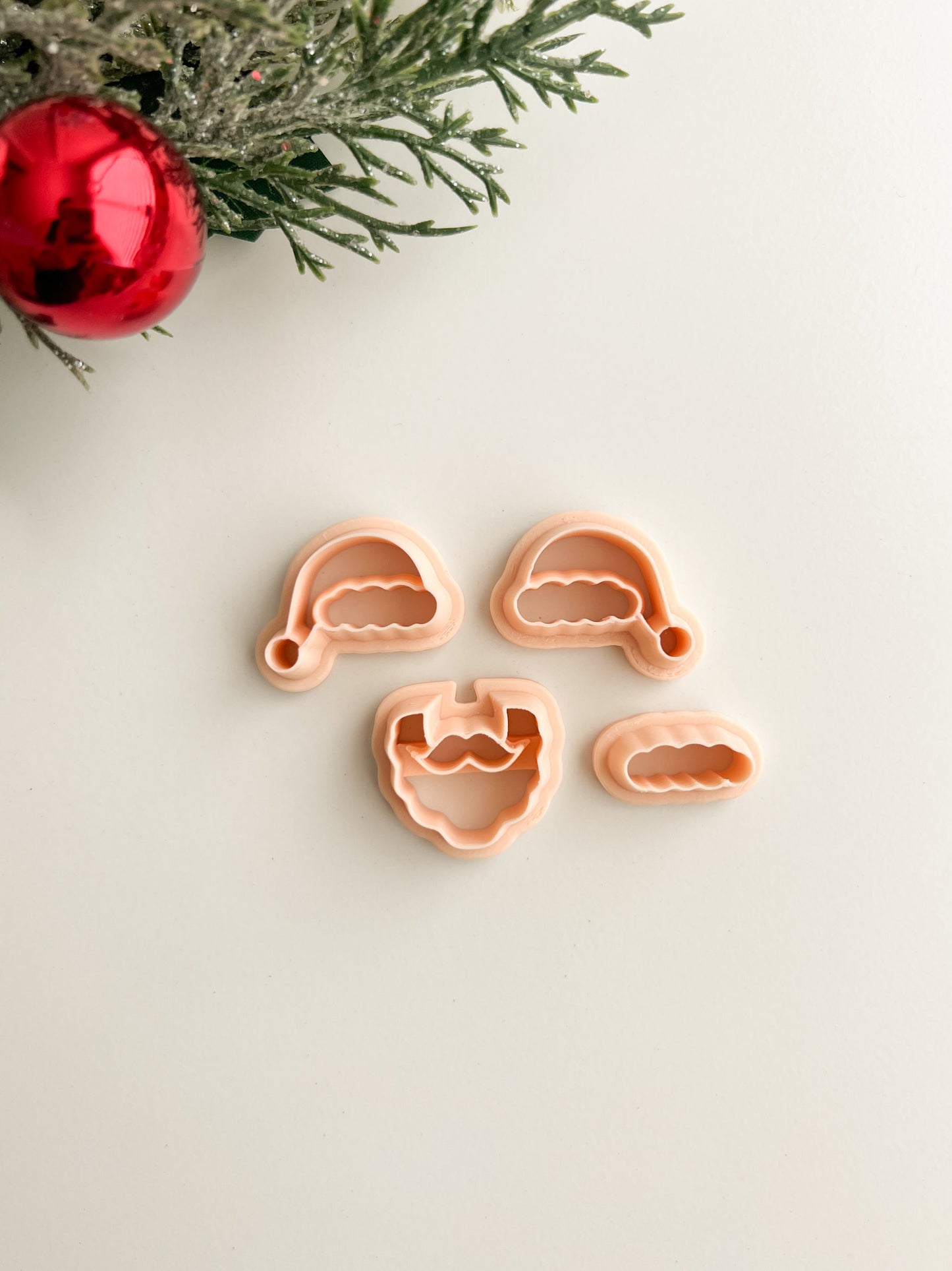 Santa Beard No. 2 Set Clay Cutters | Santa Beard No. 2 Polymer Clay Cutter Set for DIY Christmas Earrings Santa-Themed Jewelry and Handmade Holiday Accessories