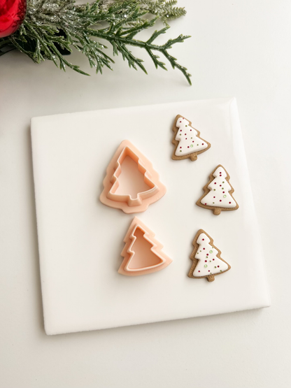 Sugar Cookie Tree Clay Cutter | Sugar Cookie Tree Polymer Clay Cutter for DIY Festive Earrings Holiday Jewelry and Handmade Christmas Accessories