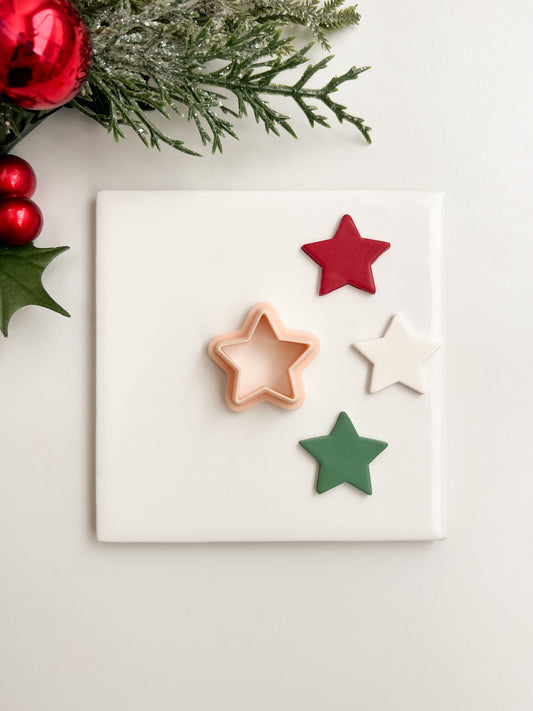 Christmas Tree Star Clay Cutter | Christmas Tree Star Polymer Clay Cutter for DIY Holiday Earrings Festive Jewelry and Handmade Christmas Accessories