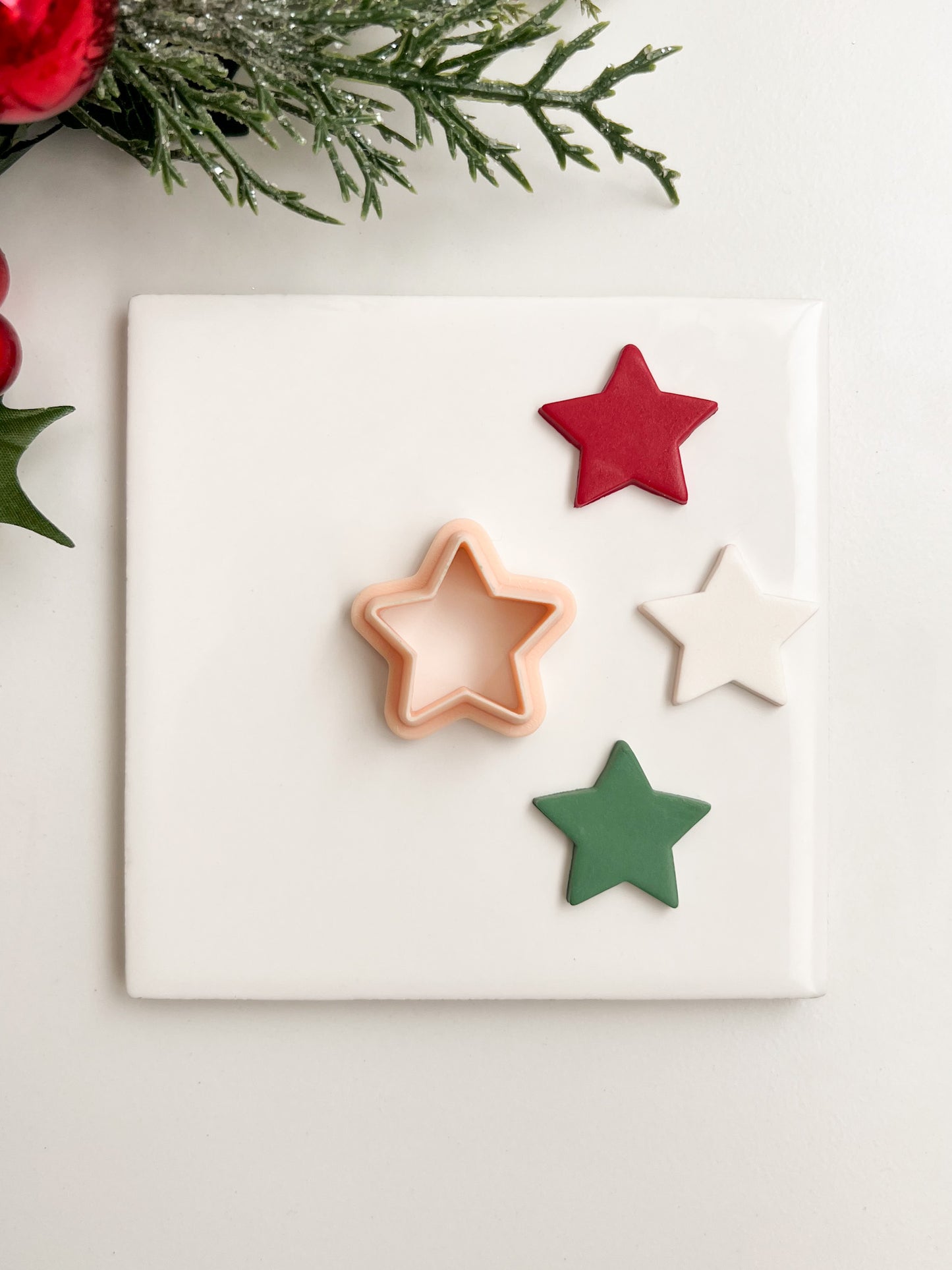 Christmas Tree Star Clay Cutter | Christmas Tree Star Polymer Clay Cutter for DIY Holiday Earrings Festive Jewelry and Handmade Christmas Accessories