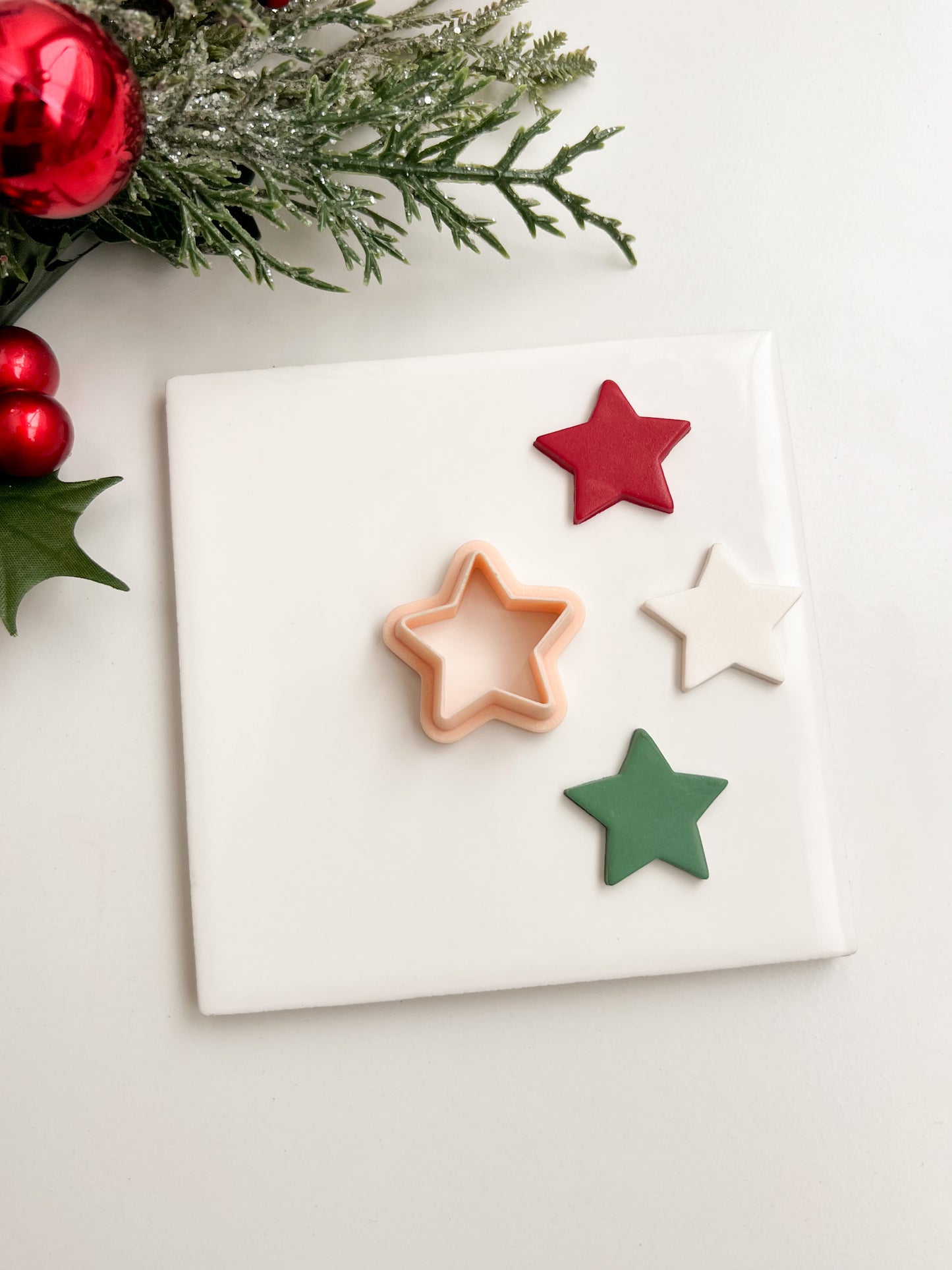 Christmas Tree Star Clay Cutter | Christmas Tree Star Polymer Clay Cutter for DIY Holiday Earrings Festive Jewelry and Handmade Christmas Accessories